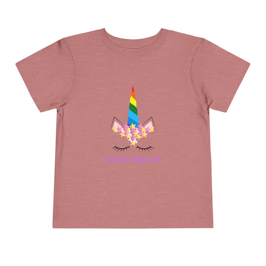 Colorful Unicorn Toddler Tee | Born to Stand Out | Kids Summer Shirt, Birthday Gift, Cute Playwear, Rainbow T-Shirt, Unicorn Gift