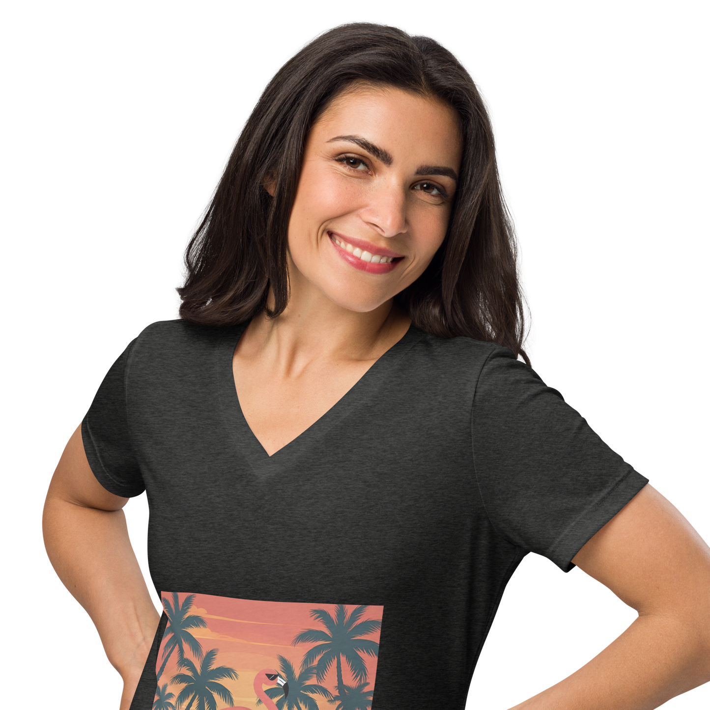 Tropic Like It's Hot - Women’s relaxed v-neck t-shirt
