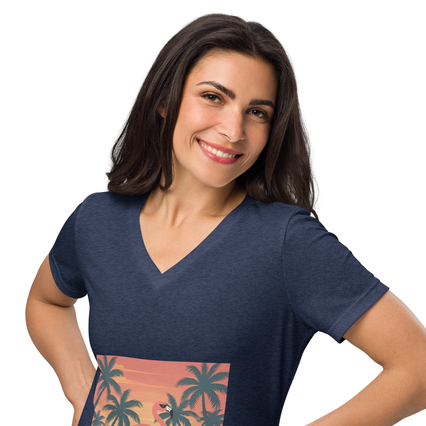 Tropic Like It's Hot - Women’s relaxed v-neck t-shirt