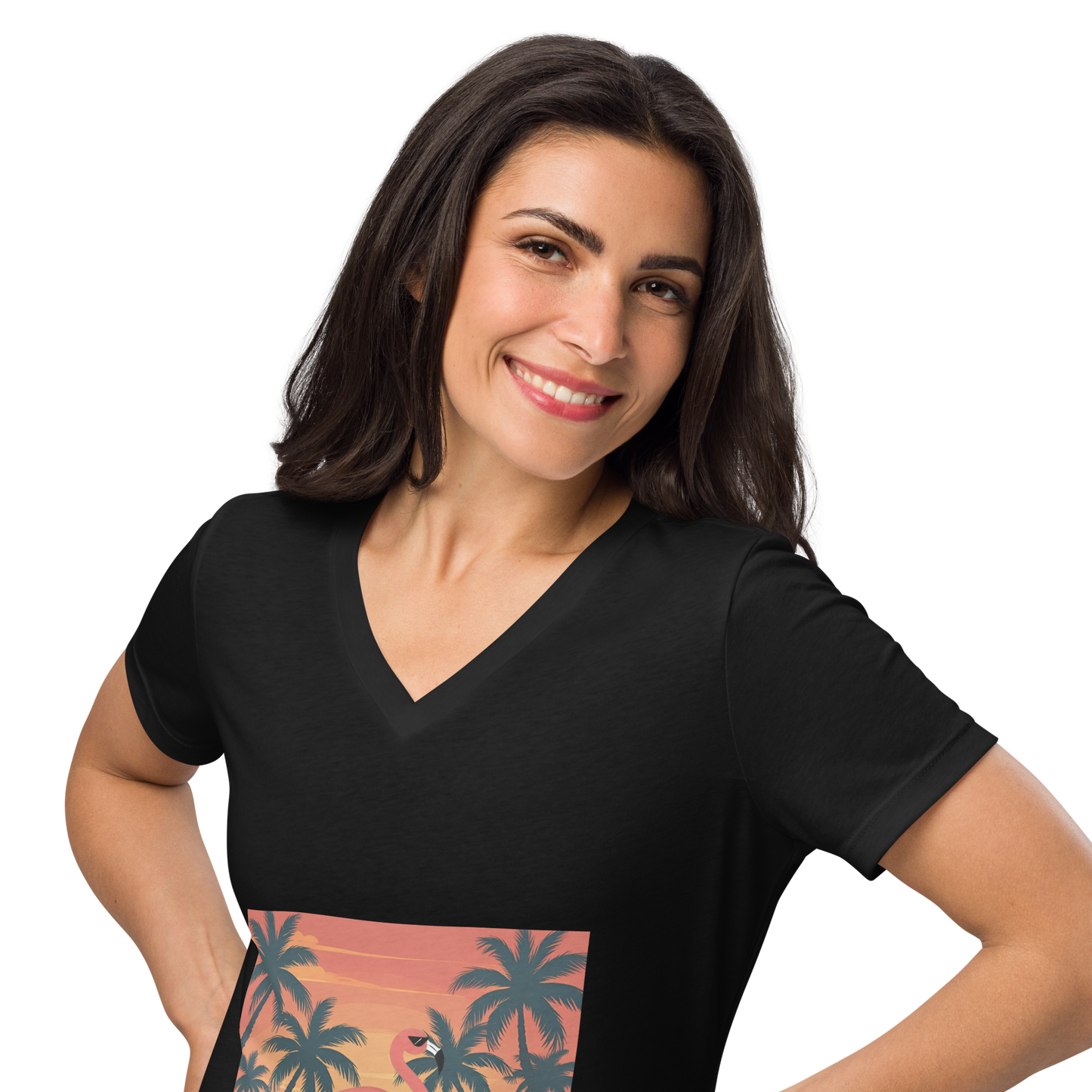 Tropic Like It's Hot - Women’s relaxed v-neck t-shirt