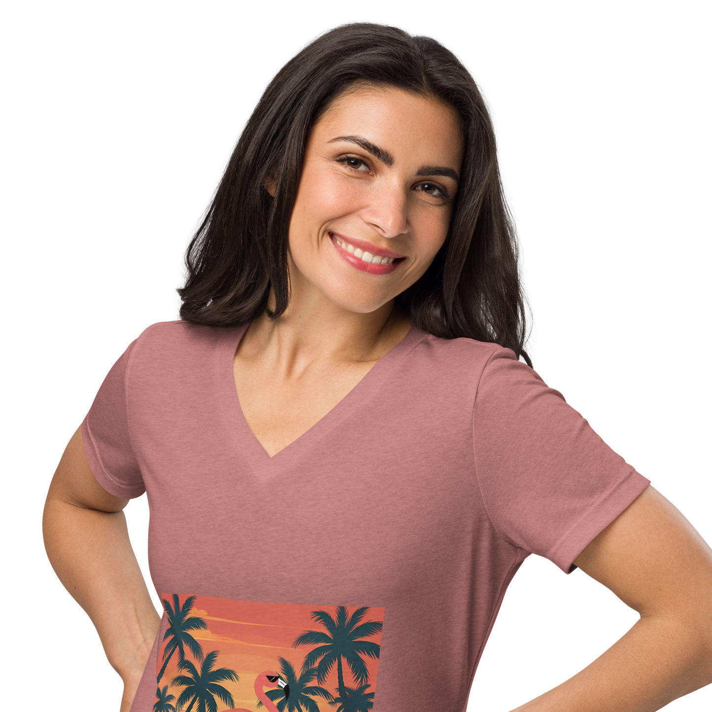 Tropic Like It's Hot - Women’s relaxed v-neck t-shirt