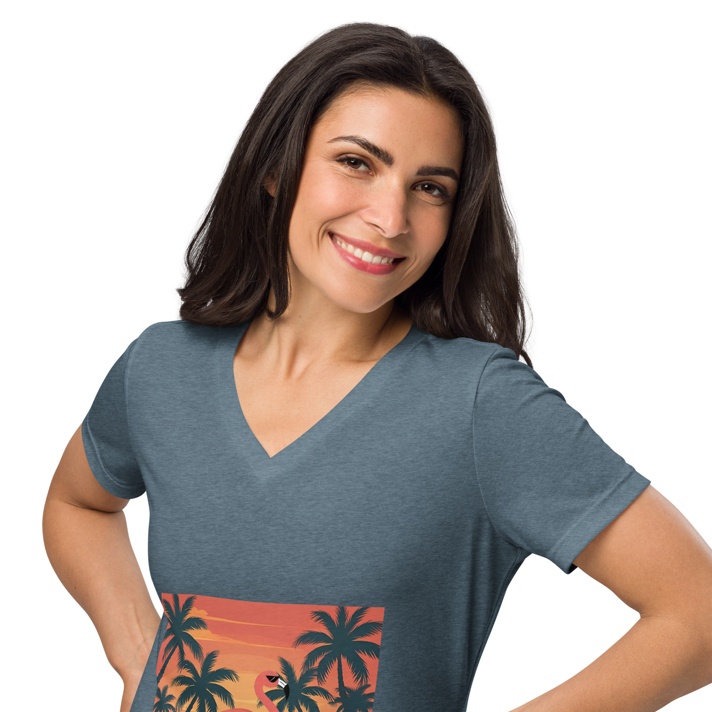 Tropic Like It's Hot - Women’s relaxed v-neck t-shirt