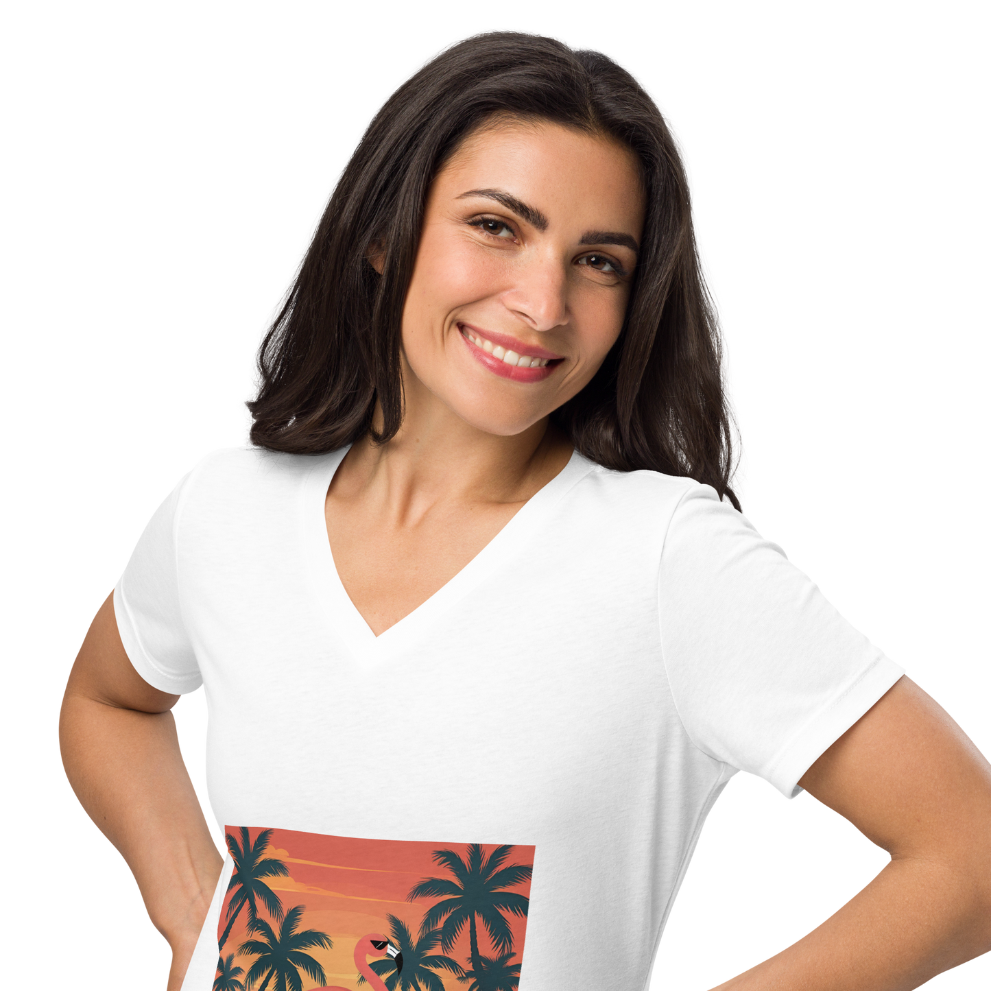 Tropic Like It's Hot - Women’s relaxed v-neck t-shirt